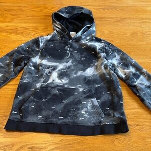 Nike Black and White Fleece  Cosmic Pattern Hoodie